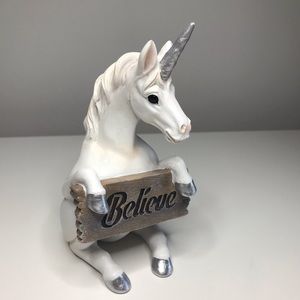 Unicorn Believe Sign DWK Figurine
